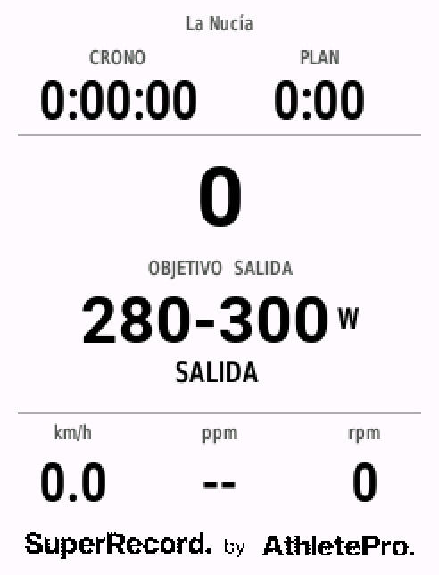 Campo SuperRecord Pacer a pantalla entera en un Edge 540, antes de la salida